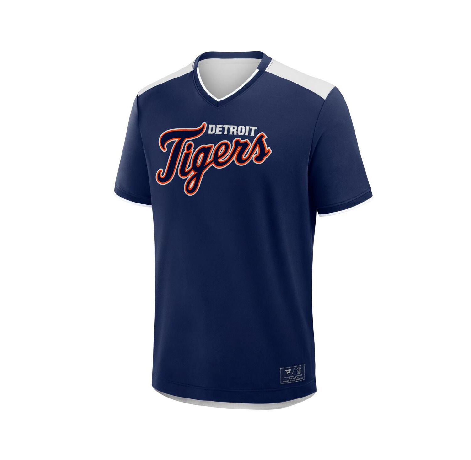 Men's Navy Detroit Tigers Walk Off V-Neck T-Shirt