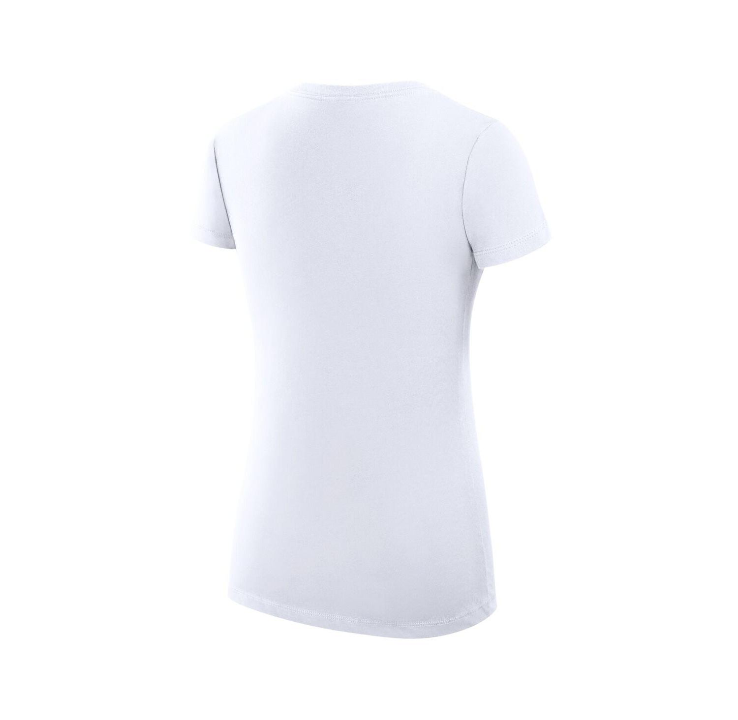 Women's White Atlanta Braves City Graphic V-Neck Fitted T-Shirt
