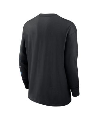 Men's Black Carolina Panthers Rewind Heavy Max90 Pocket Long Sleeve T-Shirt
