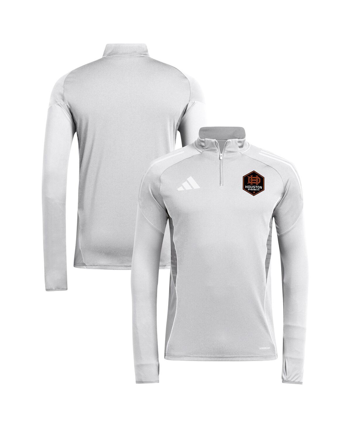 Men's Silver Houston Dynamo Fc 2025 Aeroready Quarter-Zip Long Sleeve Training Sweatshirt - Silver