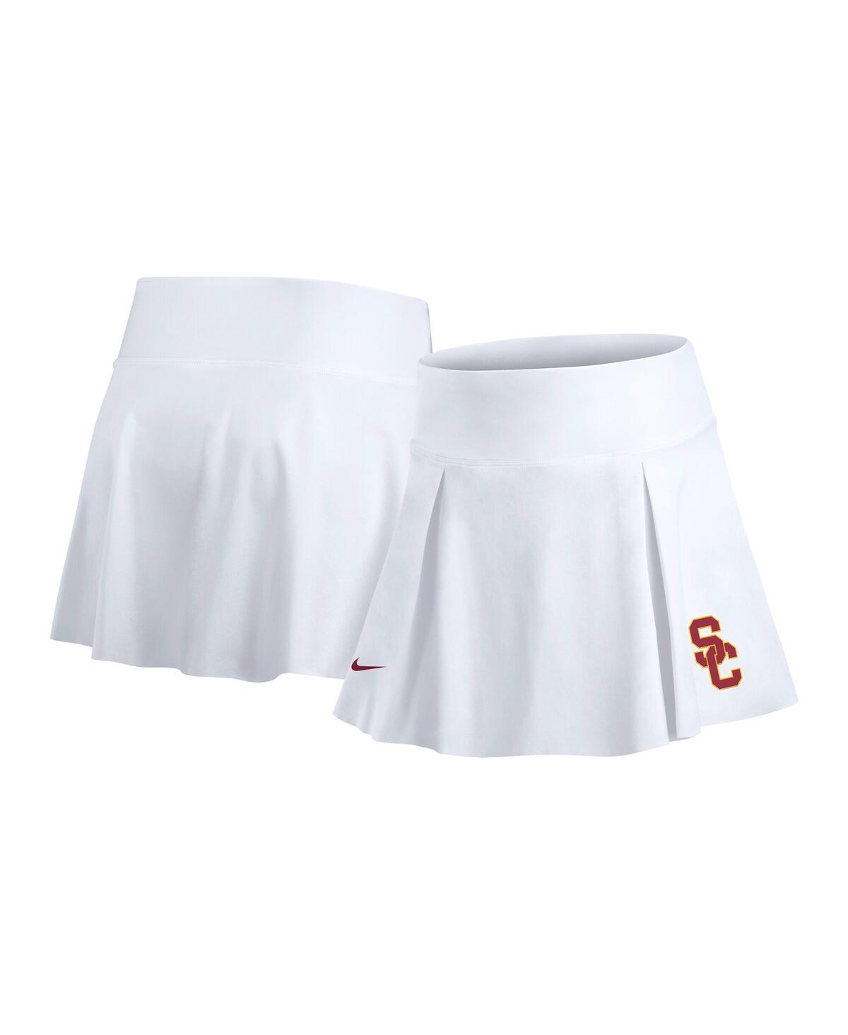 Women's White Usc Trojans Club Performance Tennis Skirt with Shorts - White