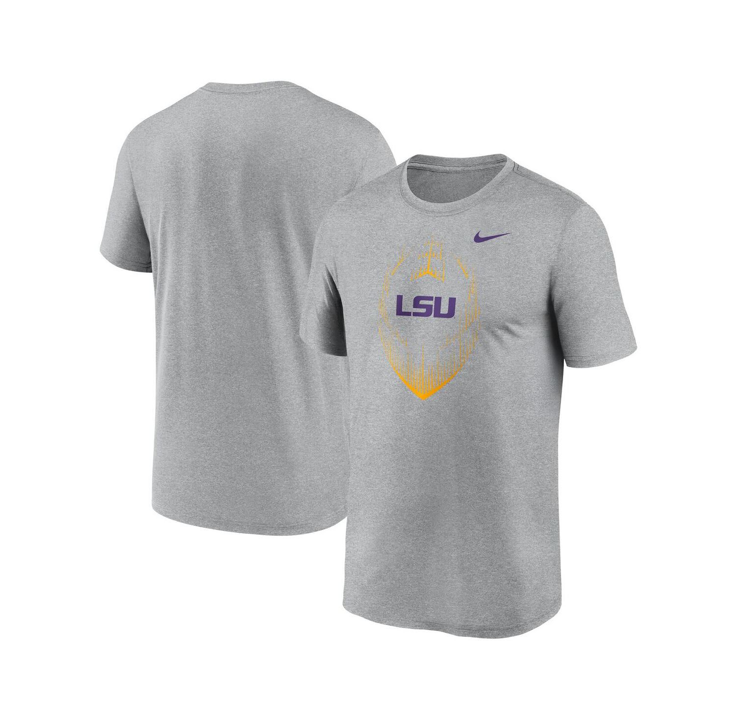 Men's Heather Gray LSU Tigers Primetime Legend Icon Performance T-Shirt