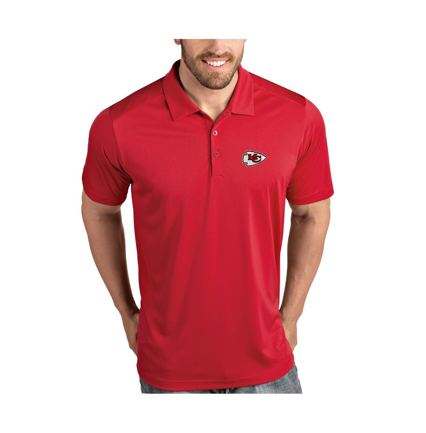 Мужское поло Antigua Red Kansas City Chiefs Tribute Polo Shirt — фото 1