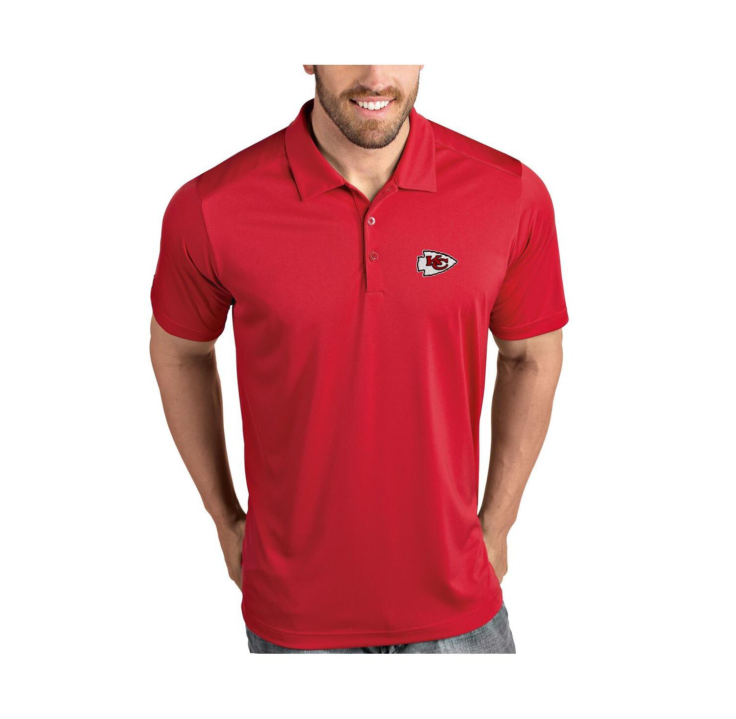 Men's Red Kansas City Chiefs Tribute Polo Shirt
