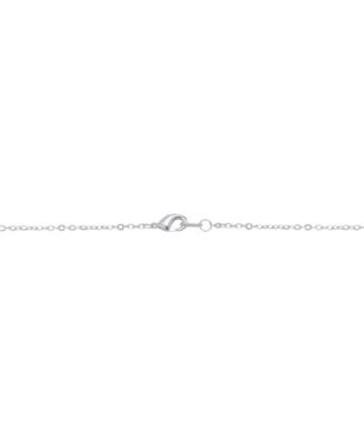 Silver-Tone Fearless Graffiti Bar Short Pendant Necklace