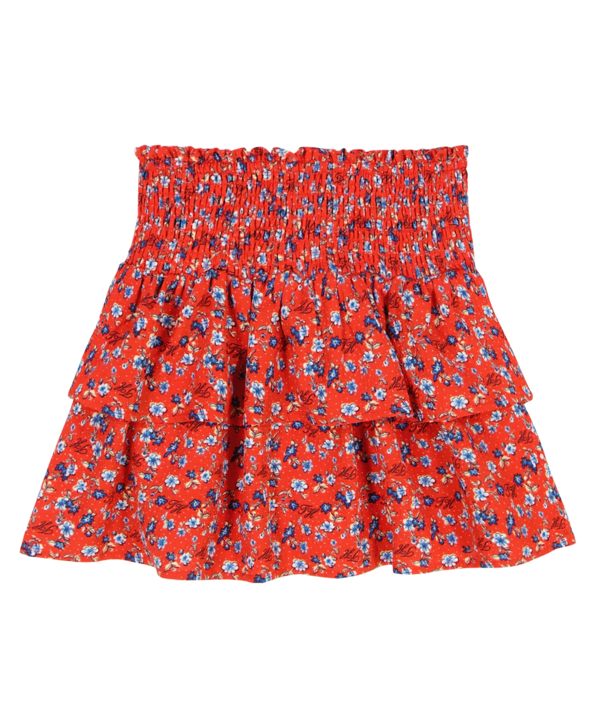 Tommy Hilfiger Big Girls Ditsy Floral Tiered Skort In Red
