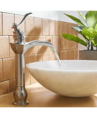 Waterfall Single Hole Single-Handle Vessel Bathroom Faucet in oil rubbed bronze