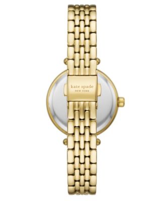 Women's Gracie Round Three-Hand Gold-Tone Stainless Steel Watch, 32mm