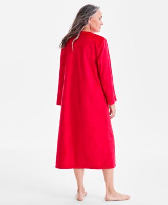 Women's Embossed Velour Zip-Front Robe, Macy's Exclusive