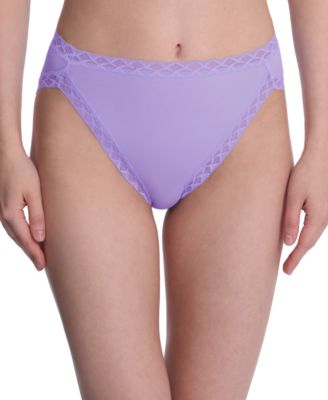 Bliss Lace-Trim Cotton French-Cut Brief Underwear 152058