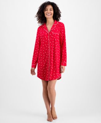 Women's Jersey Printed Long Sleeve Sleepshirt