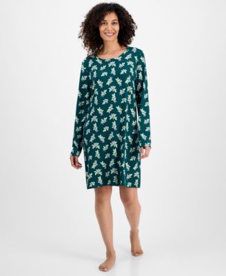 Women's Jersey Printed Long Sleeve Sleepshirt