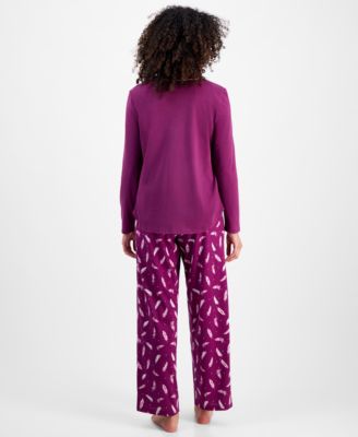 Women's Long-Sleeve Jersey Pajama Set