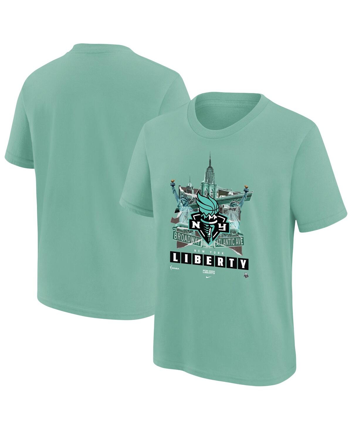 Nike Big Boys And Girls Mint New York Liberty Original Content T-shirt In Green