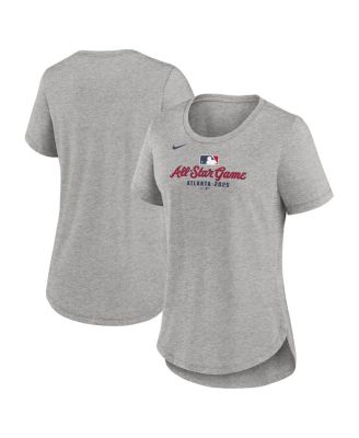 Nike - Women's Heather Gray 2025 MLB All-Star Game Wordmark Tri-Blend T-Shirt