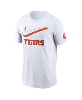 Men's White Clemson Tigers Primetime 2-Hit Swoosh T-Shirt