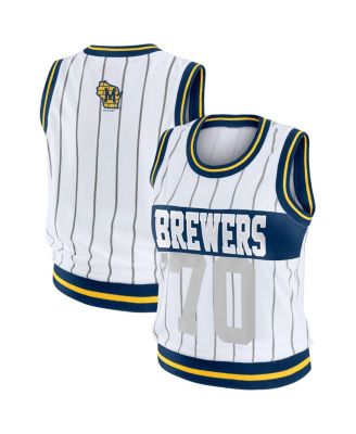 WEAR by Erin Andrews - Women's White Milwaukee Brewers Sporty Tank Top