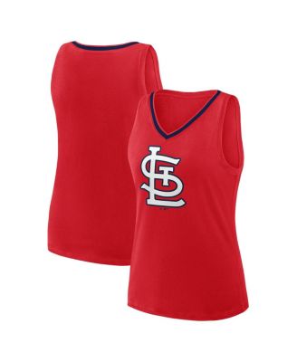 Logo Athletic - Women's Red St. Louis Cardinals Stellar Win V-Neck Tank Top