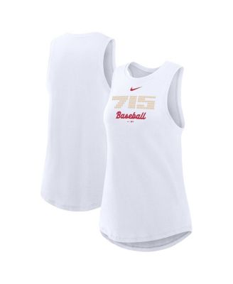 Nike - Women's White Atlanta Braves City Connect Tricode High Neck Performance Tank Top