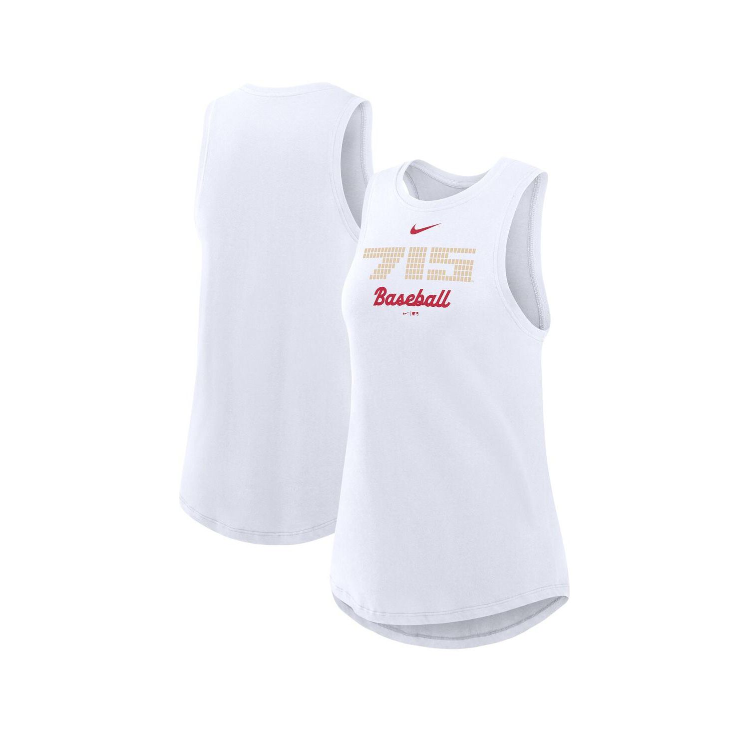 Women's White Atlanta Braves City Connect Tricode High Neck Performance Tank Top