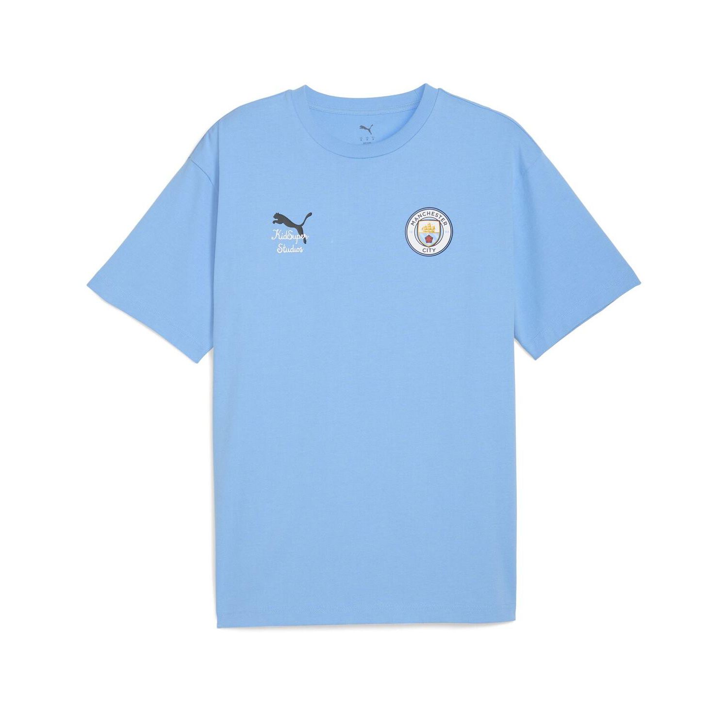 x Kid Super Men's Light Blue Manchester City 2025 FIFA Club World Cup Graphic T-Shirt