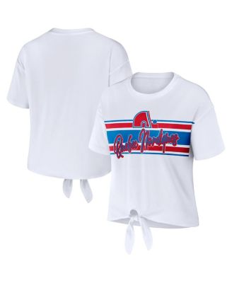 WEAR by Erin Andrews - Women's White Colorado Avalanche Front Knot T-Shirt