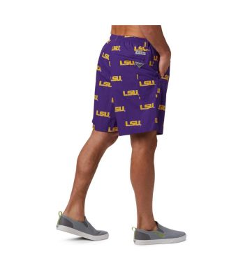 Men's Purple LSU Tigers Back cast III Printed Shorts
