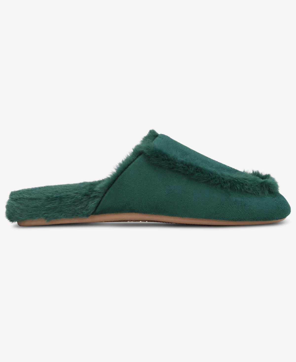 Charter Club Women's Faux Shearling Slide Slippers, Macy's Exclusive In Green