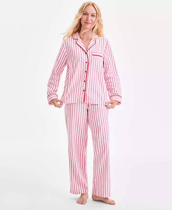 Women's 2-Pc. Cotton Flannel Packaged Pajamas Set
