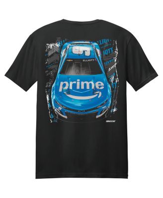 Men's Black Chase Elliott Amazon Prime Car T-Shirt