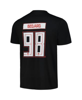 Men's Connor Bedard Black Chicago Blackhawks Anthem Name Number Player T-Shirt