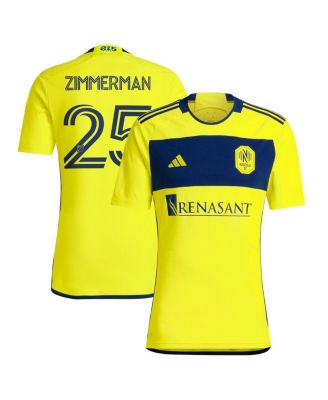 adidas - Men's Walker Zimmerman Yellow Nashville SC 2024 The 615 Kit Replica Player Jersey