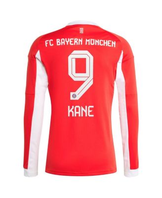 Men's Harry Kane Red Bayern Munich 2025/26 Home Replica Long Sleeve Jersey