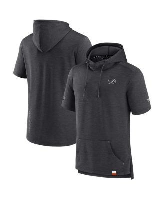 Fanatics - Men's Heather Charcoal Philadelphia Flyers Authentic Pro Pullover Hoodie