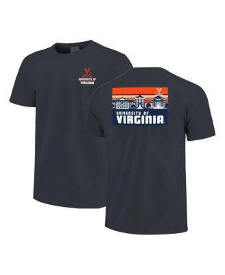 Image One - Men's Navy Virginia Cavaliers Striped Campus Skyline T-Shirt