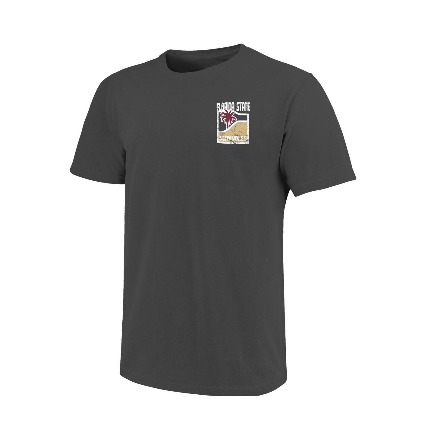 Мужская футболка Image One Graphite Florida State Seminoles Comfort Colors Minimal Vista Distressed Graphics — фото 2