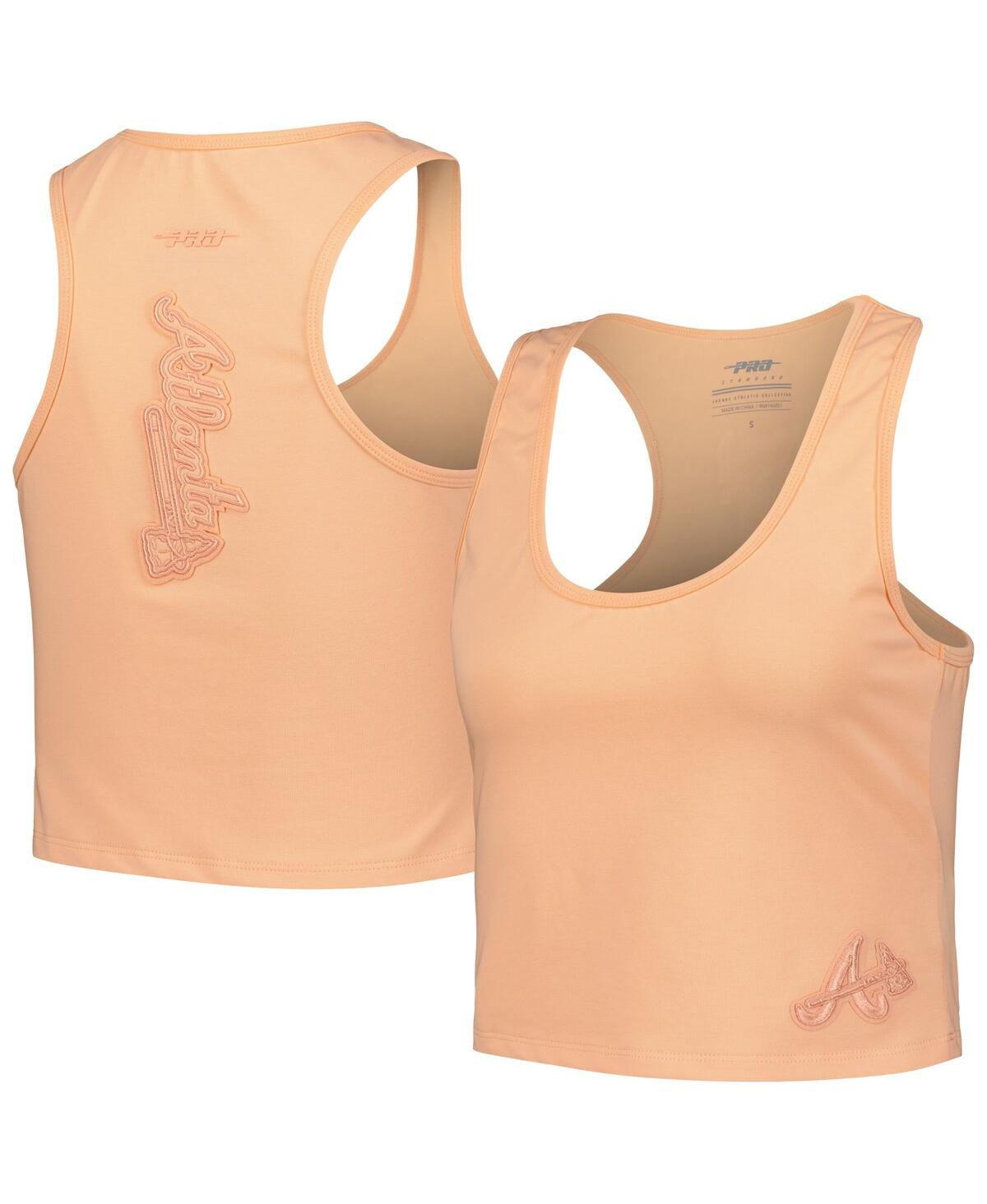 Women's Orange Atlanta Braves Neutral Fitted Racerback Tank Top - Orange
