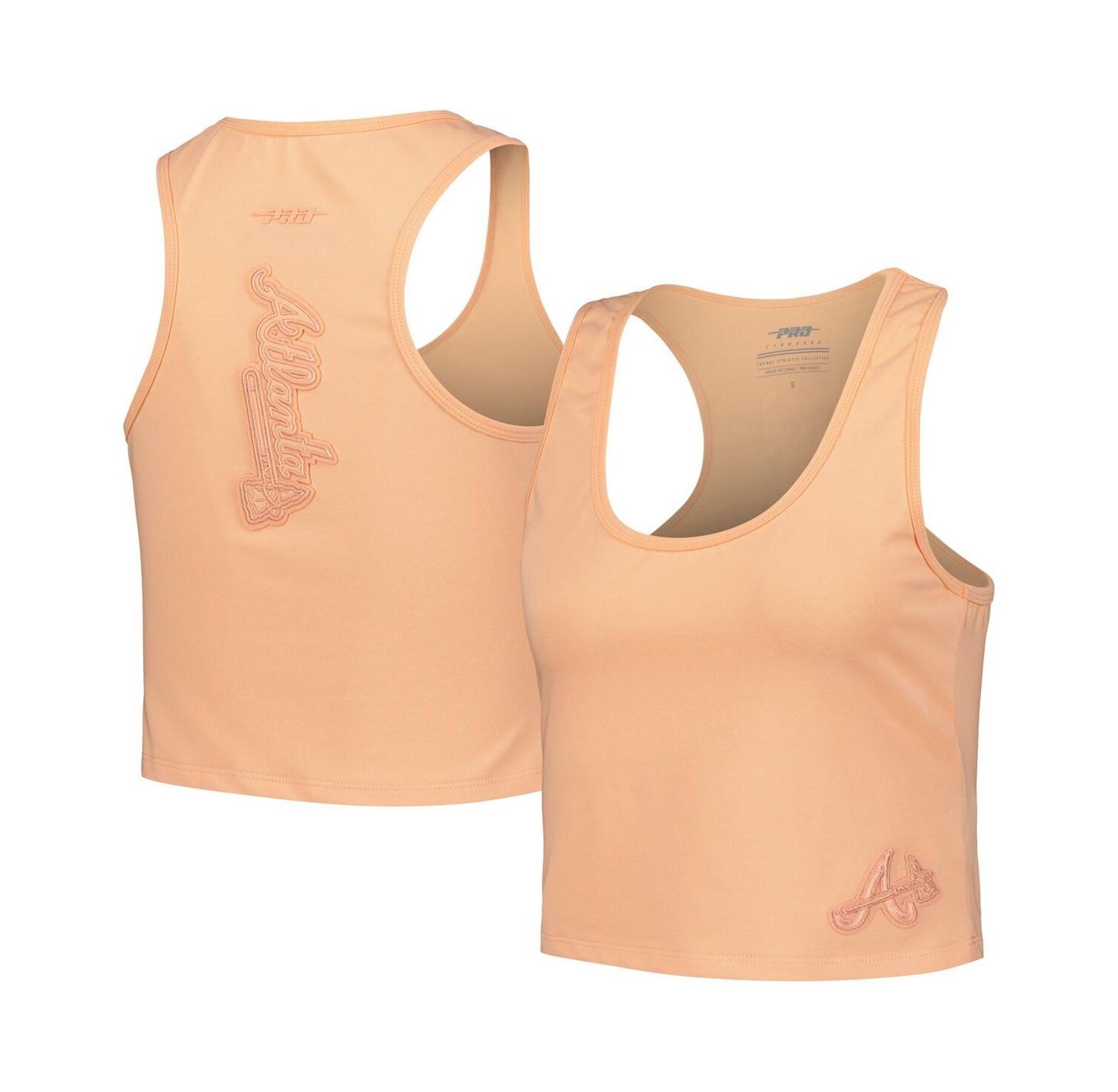 Women's Orange Atlanta Braves Neutral Fitted Racerback Tank Top