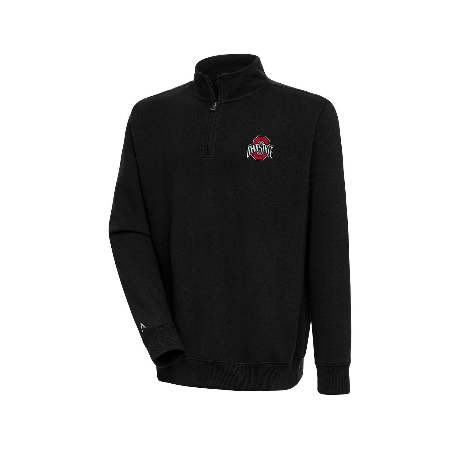 Men's Black Ohio State Buckeyes Victory Quarter-Zip Pullover Sweatshirt