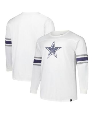 '47 Brand - Men's White Dallas Cowboys Big Tall Premier Brex Long Sleeve T-Shirt