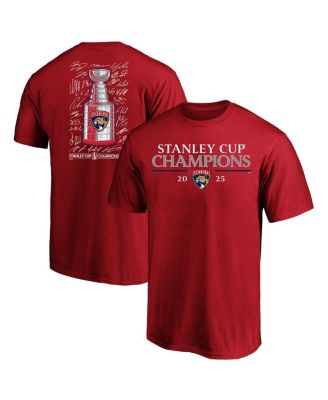 Fanatics - Men's Red Florida Panthers 2025 Stanley Cup Champions Big Tall Roster T-Shirt