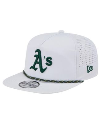 Men's White Athletics Perforated Golfer Snapback Hat