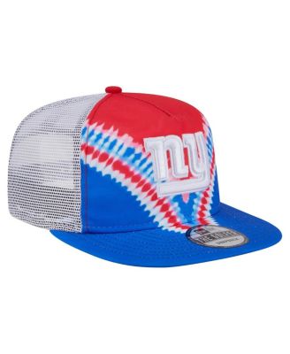 Men's Red/Royal New York Giants Throwback Dye Golfer Snapback Hat