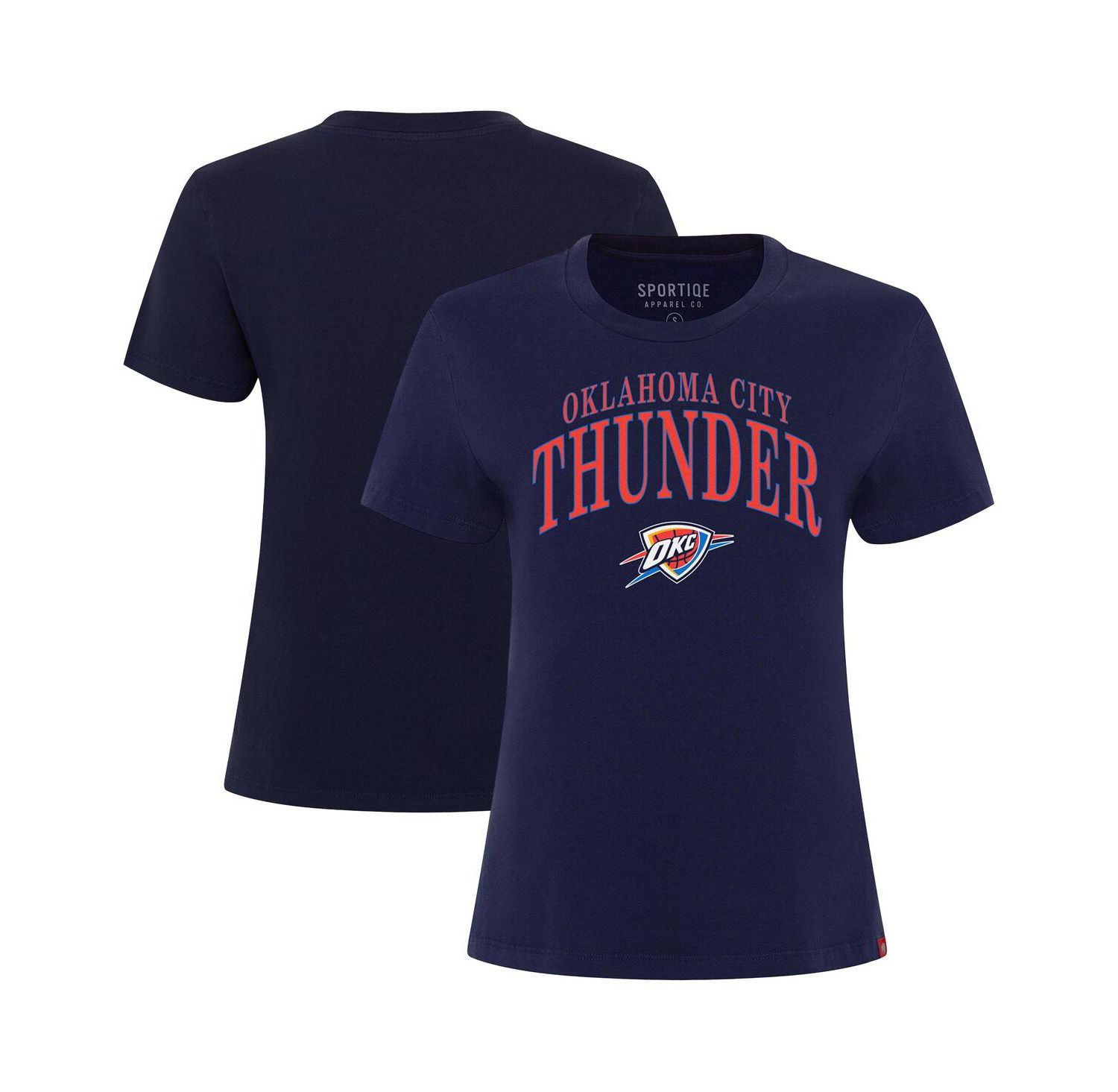 Women's Navy Oklahoma City Thunder Arcadia Boxy T-Shirt