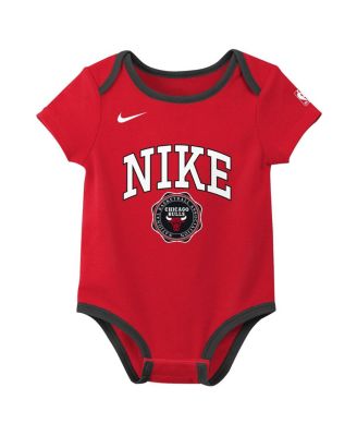 Newborn 2-Pack Red/Black&nbsp;Chicago Bulls Just Do It Bodysuit Set
