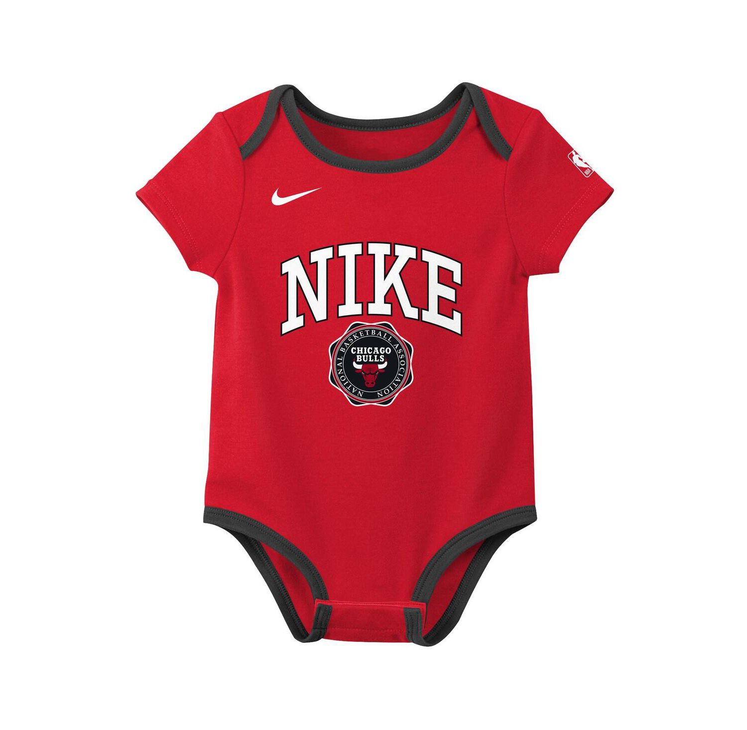 Newborn 2-Pack Red/Black Chicago Bulls Just Do It Bodysuit Set