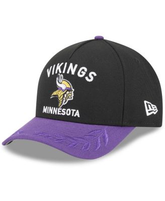 New Era - Big Boys and Girls Black/Purple Minnesota Vikings 2025 NFL Draft 9FORTY A-Frame M-Crown Adjustable Hat