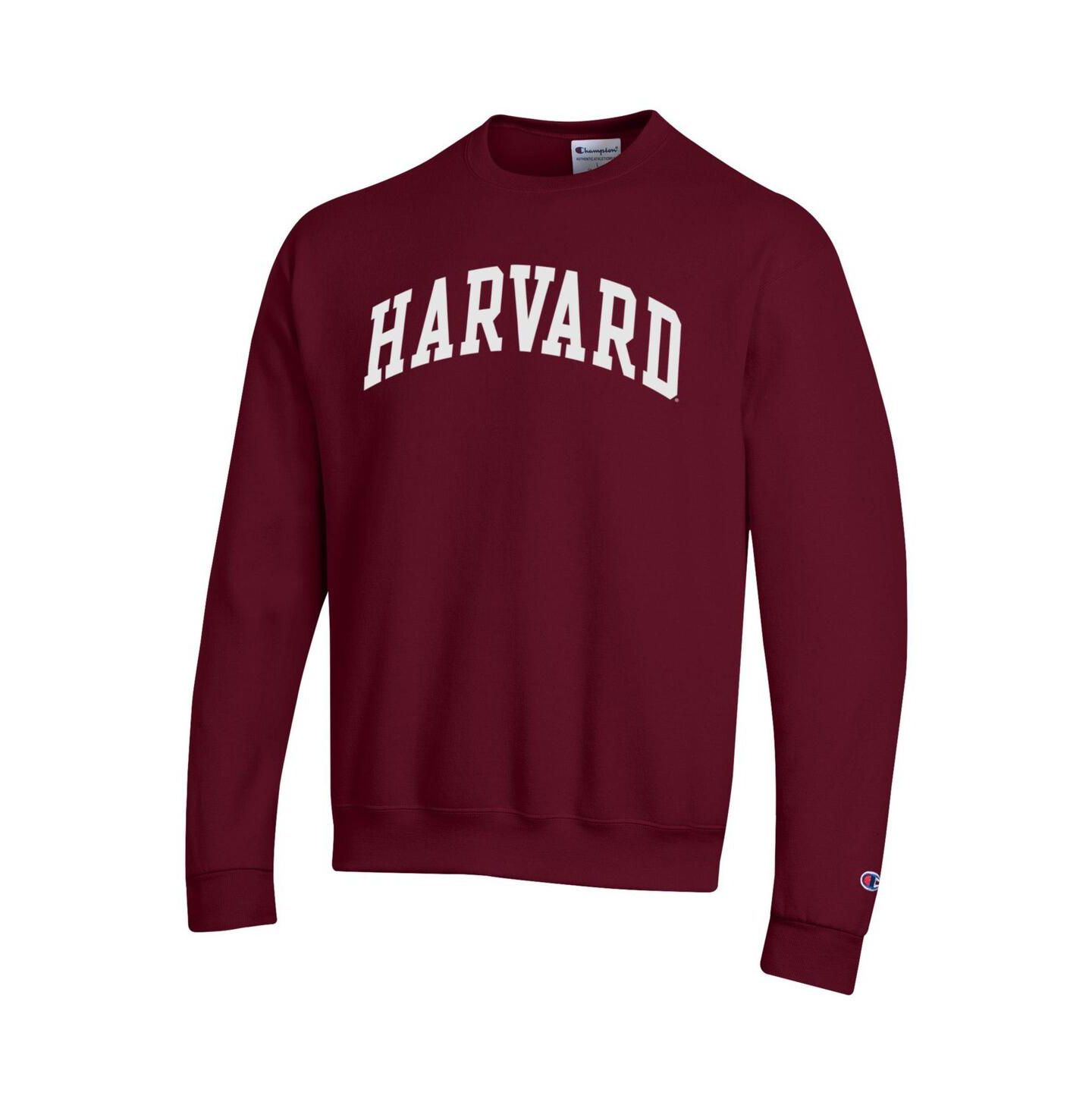 Мужская толстовка Champion Crimson Harvard Crimson Basic Arch Fleece Pullover, цвет: Малиновый — фото 2