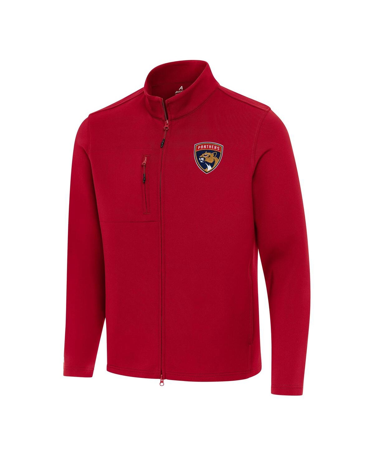Men's Red Florida Panthers Objection Double-Peached Full-Zip Jacket - Red