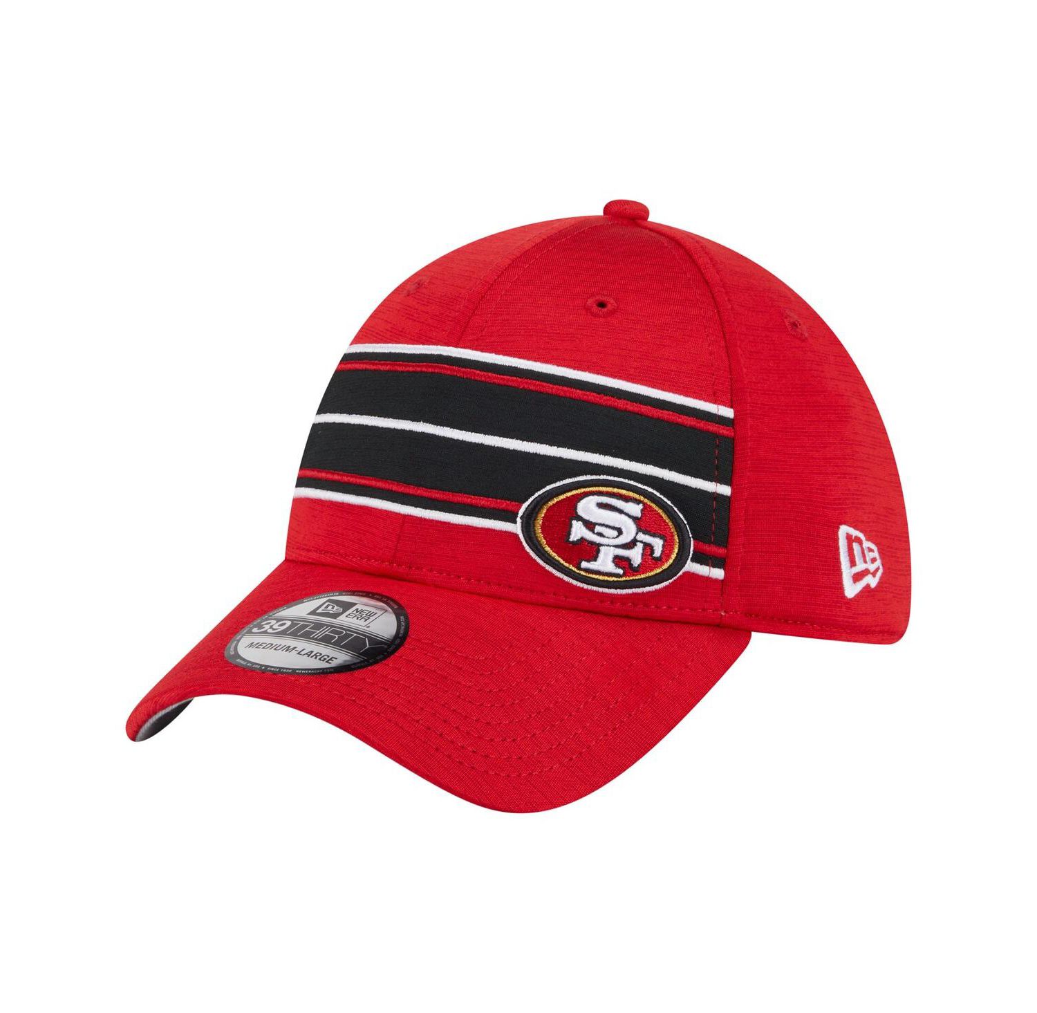 Men's Scarlet San Francisco 49ers Stripes 39THIRTY Flex Hat